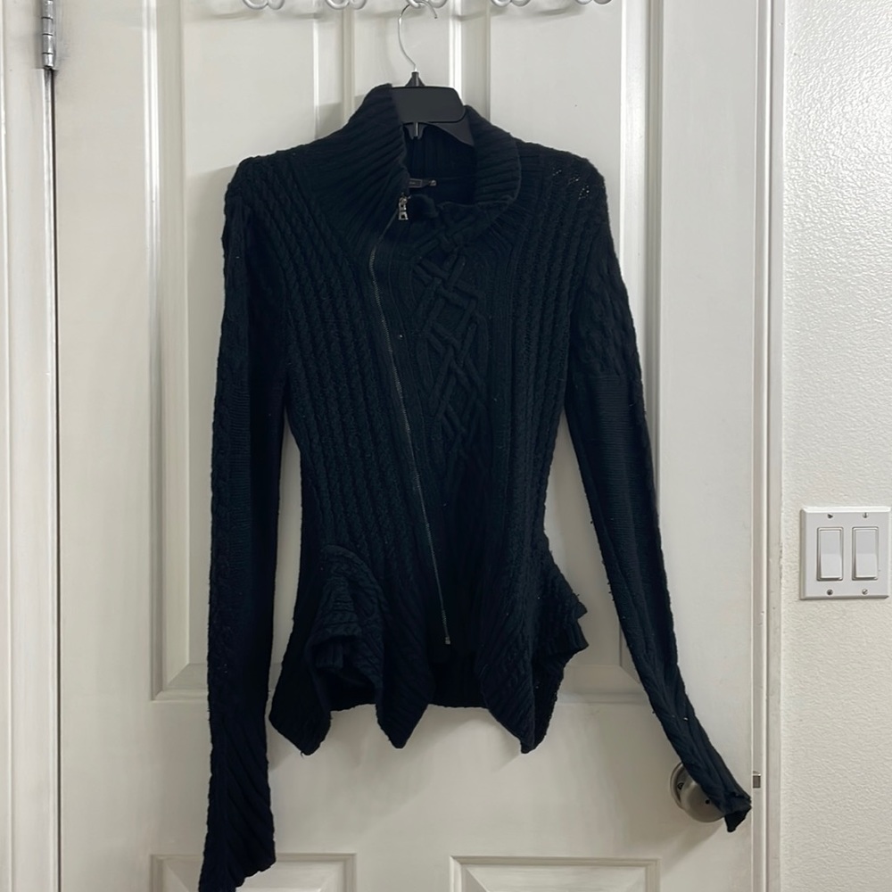 black sweater jacket